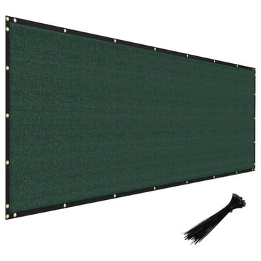 Privacy Fence Screen Heavy Duty Windscreen Fencing Mesh Fabric Shade Net Cover with Brass Grommtes for Outdoor Wall Garden Yard Pool Deck, 6'x9' Green