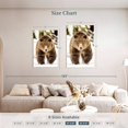thumbnail image 4 of Elephant Stock Walking Grizzly Bear Wall Art - Vertical Multi Panel Canvas - Living Room Wall Decor - Animal Multi Panel - Brown And White Decor - 36" x 57", 4 of 8