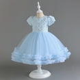 thumbnail image 6 of Kid Girls Dresses Formal Dress For Girls Blue Dresses For Girls First Birthday Dresses Easter Dresses For Toddler Girls 3-4 Years, 6 of 9