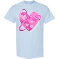 thumbnail image 3 of Inktastic Breast Cancer Awareness Pink Ribbon Around Heart T-Shirt, 3 of 5