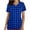 Blue, variant on QATAINLAV Scrub Tops for Women 2025 Trendy Plaid Printed Short Sleeve V Neck Nursing Working Uniform T-Shirts with Pockets Casual Caregiver Top Clearance Sale Blue L