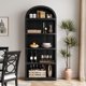 thumbnail image 1 of Librería Arqueada de 5 Estantes con Puertas, Librero Alto de Estilo Campestre para Oficina en Casa, Estante de Exhibición de Madera, 1 of 7