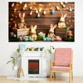 thumbnail image 5 of HongHeng Happy Easter Decorations Easter Backdrops Photography Banner Bunny Grassland Rustic Wood Background Eggs Banner for Jesus Easter Spring Party Decorations, 70.9 x 43.3 Inch, 5 of 6