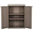 thumbnail image 3 of vidaXL Garden Storage Cabinet Brown 25.6"x17.7"x34.6" PP Wood Look, 3 of 6