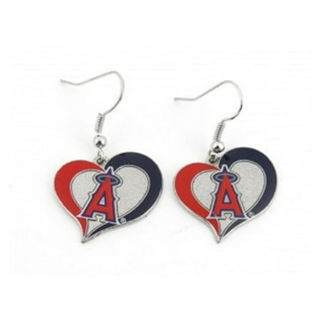 Heart Dangle Phone Charm - MLB Swirl Heart Earrings Dangle Charm Team Logo PICK YOUR TEAM w/Gift Box