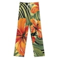 thumbnail image 3 of Hawaiian Hibiscus Garden Orange Flowers Women's Pajamas Pajama Pants Women's Sleepwear Lounge Sleep Bottoms Stretch with Pockets, 3 of 7
