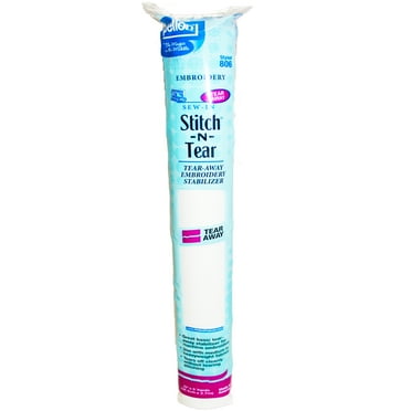 Pellon 806 Stitch-N-Tear® Embroidery Fabric Stabilizer. White. 15" x 3 Yards Precut Package