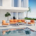 thumbnail image 2 of Modway Shore 5 Piece Outdoor Patio Aluminum Sectional Sofa Set, 2 of 6