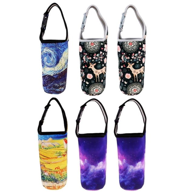 Portavasos de Neopreno Aislado 30 Funda con Aislamiento para Taza Portavasos Funda para Botella de Agua 6 piezas BlueFieldViolet DYNWAVEMX