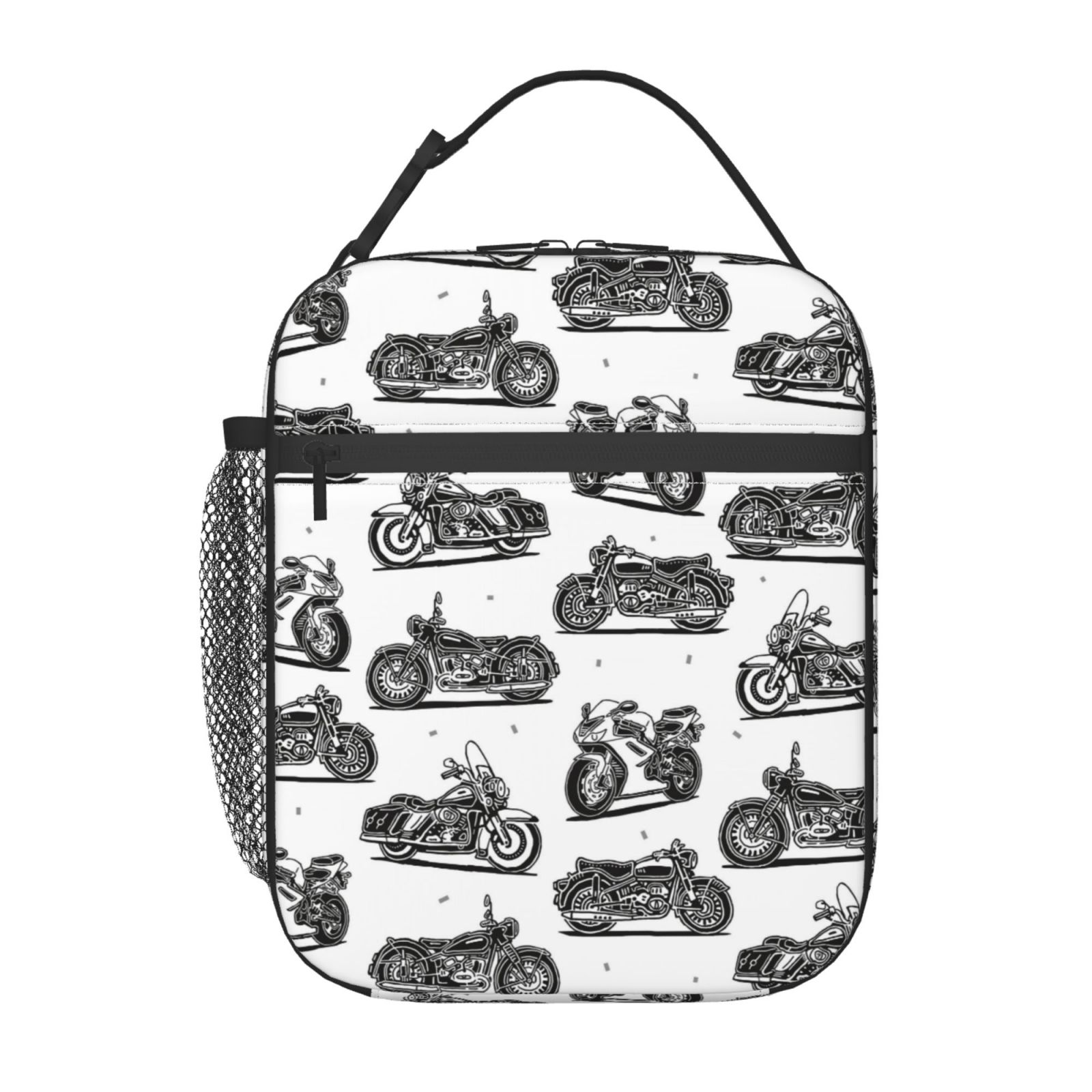 Retro Motorcycles Lunch Box for Kids Portable Insulated Durable Lunch