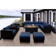 thumbnail image 3 of Innesbrook Collection 11-Piece Aluminum Patio Conversation Set with Navy Cushions and Rectangle Fire Table, 3 of 3