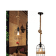 thumbnail image 1 of Lámpara Pared Estilo Vintage Cuerda Madera Rústica 1m E27 Xtellar cafe, 1 of 3