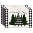 thumbnail image 1 of Juego de manteles individuales de invierno con nieve Apalfuy manteles navideños de temporada decoración de fiestas cocinas y comedores, 1 of 5