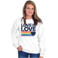 thumbnail image 4 of Vintage Love is Love Rainbow Heart Unisex Plus Fleece Graphic Sweatshirt Brisco Brands 3X, 4 of 5
