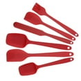 thumbnail image 3 of Juego de 6 espátulas de cocina resistentes al calor para mezclar crema pastelera , Rojo, 3 of 8