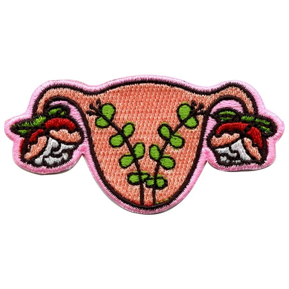 Blooming Uterus Embroidered Iron On Patch