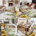thumbnail image 5 of Groundhog Day Area Rugs 5'x7', Washable Small Throw Rugs for Laundry Room Playroom, Sunflower Spring Floral Botanical Vintage Indoor Outdoor Rug Non-Slip Low Pile Carpet Runner Reversible Floor Mats, 5 of 8