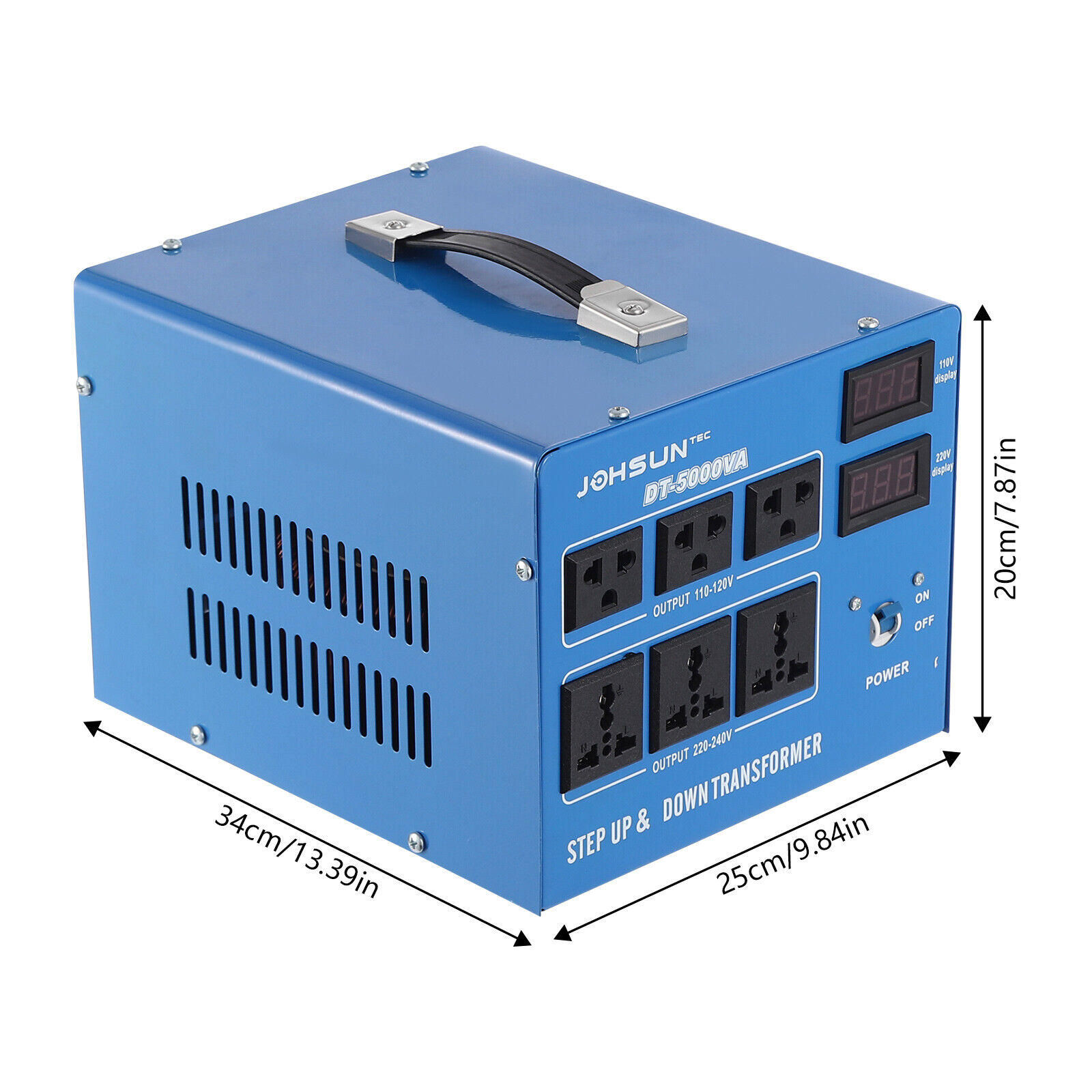 TFCFL 5000 Watt Heavy Duty Voltage Transformer Voltage Converter Transformer Up/Down Transformer 110-120V/220-240V
