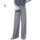thumbnail image 2 of Qarigey Pantalones Mujer Pantalón Largo Pierna Ancha Pantalón Casual Mujer Cintura Alta Prendas para la parte inferior del cuerpo Gris S, 2 of 5
