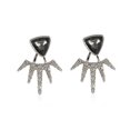 thumbnail image 4 of Personality Earrings Leaves Beautiful Diamond Earrings Irregular Mesh, 4 of 9