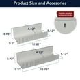 thumbnail image 6 of American Art Decor Ribbed 2-Piece Floating Wall Shelf Set, White Shabby Chic Carved Picture Ledge Shelves with Lip, Decorative Wall Ledge for Nursery, Gallery, or Living Room Display, 6 of 7