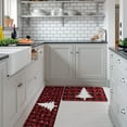 thumbnail image 3 of Kitchen Rug Mat Christmas Tree Buffalo Plaid Snowflake, Set of 2, Anti-Fatigue Non-Skid Washable Kitchen Runner Rugs, Winter Checkered Farmhosue Soft Rug for Kitchen, Floor, Front of Sink, Laundry, 3 of 6