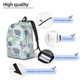 thumbnail image 5 of Balery Algae Corals and Seashells Vintage Canvas Backpack for Men and Women - Large Capacity, Durable Travel Laptop Bag for School, Work, Hiking, and Outdoor Activities, 5 of 7