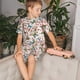 thumbnail image 4 of Balery Floral With Butterflies Conjunto de Pijama Infantil de Manga Corta con Estampado – Ropa de Dormir de Algodón Suave-3X-Large, 4 of 6