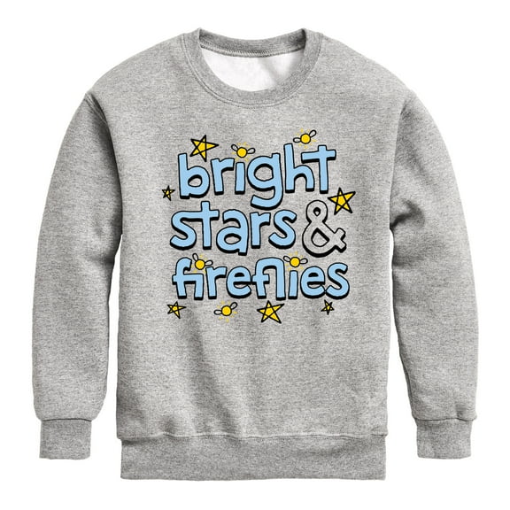 Instant Message - Bright Stars And Fireflies - Toddler & Youth Crewneck Fleece Sweatshirt