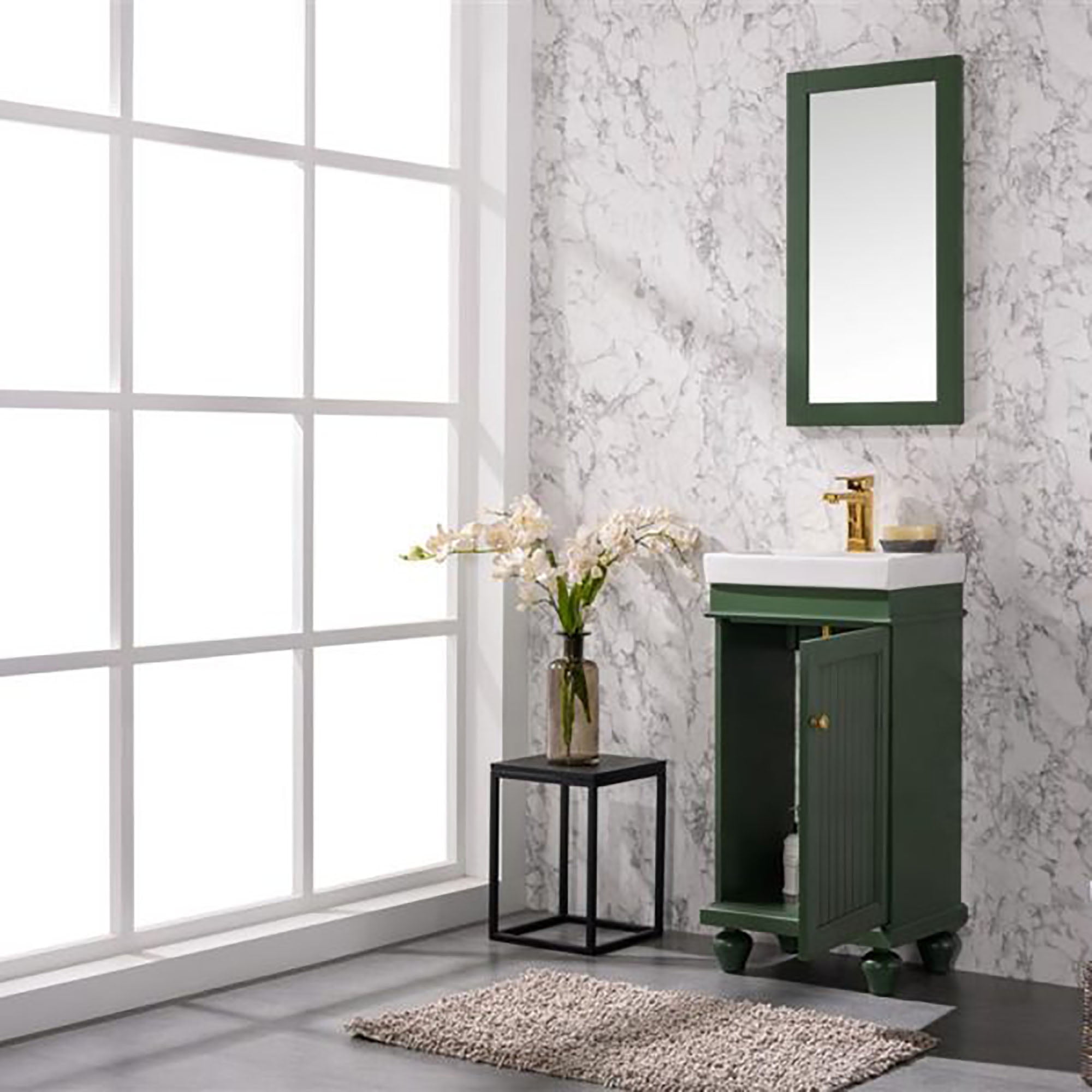Furniture Indoor Home Decorative Bathroom, Washroom, Kitchen 18" Vogue Green Sink Vanity