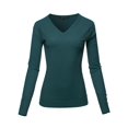 thumbnail image 1 of FashionOutfit Women's Casual Style Gold Button V-neck Viscose Sweater Top, 1 of 1