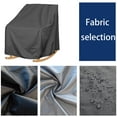 thumbnail image 5 of Bxaolu 1 Pack Patio Rocking Chair Cover 27.5" L x 32.5" D x 39" H Waterproof Oxford Fabric Production Outdoor Furniture Rocking Chair Covers - Black, 5 of 6