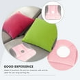thumbnail image 3 of HEATSHAKING Ventilated Breathable Seat Pad Velvet Pink 1Pack with Back Support for Office Use, 3 of 7