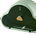 thumbnail image 2 of Porta pañuelos de pared con ganchos laterales, impermeable, sencillo y moderno, para baño, color verde aguacate., 2 of 5