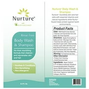 Nurture Rinse-Free Body Wash & Shampoo, 8 oz No-Rinse Waterless Cleansing Foam with Aloe Vera for Hair & Body, Sensitive Skin, Women & Elderly, 3 Pack