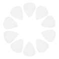 thumbnail image 1 of Puas de guitarra Uxcell, 10 piezas de 0.75mm de grosor en forma de corazón, plectros medianos de celuloide para bajo acústico eléctrico, ukelele, blanco, 1 of 7