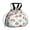 Mushroom and Character, variant on Mushroom and Character White Pattern Drawstring Insulated Lunch Bag for Women, Stain-Resistant Large Lunch Tote with Multi-Pockets for Work Office