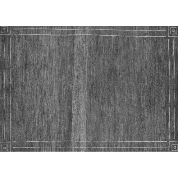 Ahgly Company Indoor Rectangle Abstract Gray Modern Area Rugs, 5' x 7'