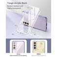 thumbnail image 7 of SURITCH for Samsung Galaxy S22 Clear Case 6.1" (Only), Built-in Screen Protector, Full Body Protective Hard Shell + Soft TPU Phone Case, Purple Edge, 7 of 7