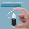 thumbnail image 7 of Stamp Pad Ink Refill - 5ml Quick Drying Oil for Daters & Stamps, Vibrant Black Ink for Office Use - Black, 7 of 7