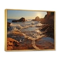 thumbnail image 2 of Designart "A Mesmerizing Golden Sands wall art III" Landscapes Floater Framed Wall Art Living Room, 2 of 7
