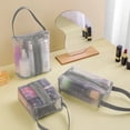 thumbnail image 4 of Bolsas de maquillaje para mujer, estuche de cosméticos de malla de Color transparente, bolsa de almacenamiento de herramientas para brochas cosméticas, bolsa organizadora de viaje, S, M, L, nuevo, 4 of 4