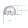 thumbnail image 4 of Porotmotor Cargo Angled End Cap for L Track End Plug Cap Enclosed Round Silver 4Pack, 4 of 6