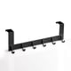 thumbnail image 2 of Door Coat Hook with 6 Aluminium Clothes Hooks for 35-45mm Thick Door Punch-free Door Hanger For Hanging Coats Hats New, 2 of 5
