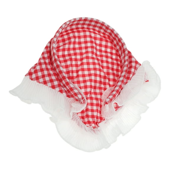 Unique Bargains 1 Pc Headband Plaid Triangle Hair Accessories for Women Red