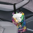thumbnail image 3 of Yuyamidu Colorful Palm Leaves Car Garbage Bag Hanging Car Rubbish Bag Collapsible Automotive Trash Can Multipurpose Car Organizers for Car Accessories, 3 of 7