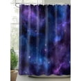 thumbnail image 2 of Fsddascl Blue Purple Sky Shower Curtain Set - 48" x 72" Washable Bathtub Curtain with 12 Hooks, Modern Black Star Night Nature Scenery Waterproof Fabric Stall Shower Curtains for Bathroom/Bathtub, 2 of 6