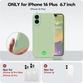 thumbnail image 5 of KOMI Compatible with iPhone 16 Plus Case, Liquid Silicone Upgrade [Camera Protection] [Soft Anti-Scratch Microfiber Lining] Shockproof Phone Case for iPhone 16 Plus 6.7 inch Matcha, 5 of 7