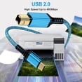 thumbnail image 2 of Type C Printer Cable 6FT,3Pack USB C to USB B Printer Cable to Computer 2.0 USB C to B male Connector High Speed Type C to USB B Cable 6FT USB C Printer Scanner Cable Cord for Canon,HP,Dell, Epson, 2 of 8