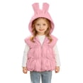 thumbnail image 2 of Mifsaly Toddler Girls Hooded Puffer Vest Cute Bowknot Sleeveless Quilted Winter Jacket Kids Lightweight Warm Outerwear Coat, 2 of 9